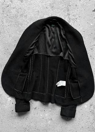 Stile benetton women’s lana wool black blazer жіночий шерстяний блейзер, жакет2 фото