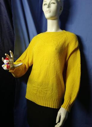 Желтый модный свитерок -овертзайз2 фото