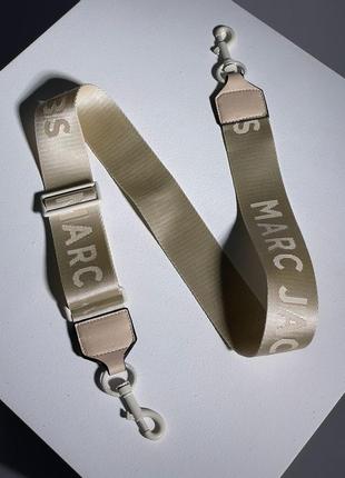 Ремінь для сумочки марк джейкобс бежевий кремовий marc jacobs total beige плечовий ремінець для сумки2 фото