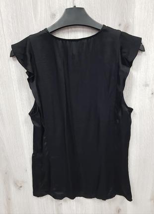 Черная атлассная блузв h&m xs,струящаяся блуза hm3 фото