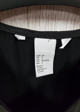 Черная атлассная блузв h&m xs,струящаяся блуза hm4 фото