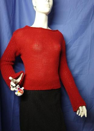 Укороченый терракотовый свитерок