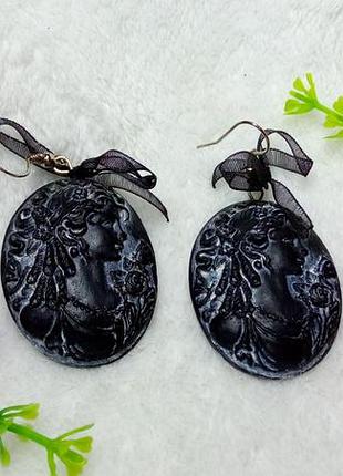 Сережки камея hendmade