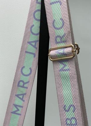 Ремінь для сумочки марк джейкобс кольоровий бузковий бірюзовий пастельний фіолетовий marc jacobs pastel lilly плечовий ремінець для сумки5 фото