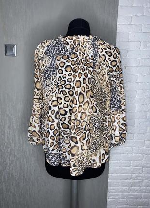 Блуза пліссе у леопардовий принт2 фото