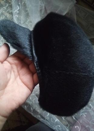 Шапка кепка ушанка с натурального меха нерпы зимняя2 фото
