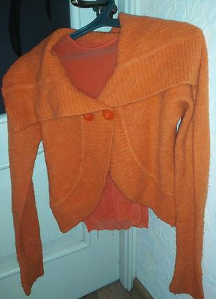 Свитерок + футболка сетка