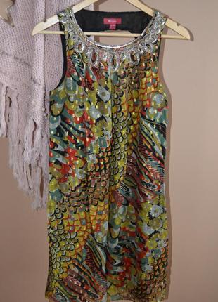 Легка трендова нарядна сукня розшита бісером monsoon3 фото