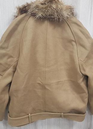 Пальто изсмессовой шерсти h&m 14.xl,пальто косуха кемел hm xl5 фото