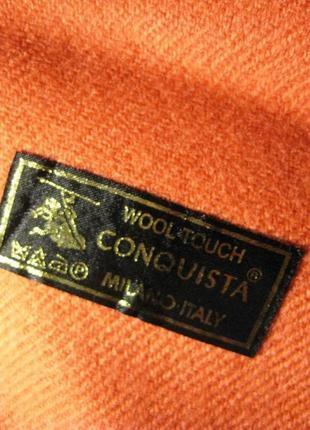 Новый шерстяной оранжевый шарф 150х304 фото