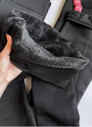 Теплые термо лосины с начесом