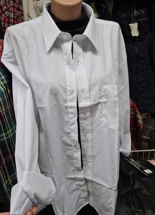 Базовая белая рубашка с мужского плеча5 фото