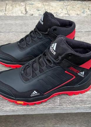 Чоловічі шкіряні зимові черевики/ кросівки adidas