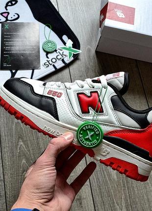Шкіряні кросівки Trainers NEW BALANCE WL996CPC Grey black/white/red