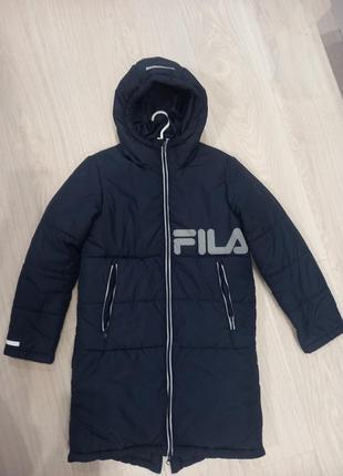 Зимова довга куртка fila1 фото