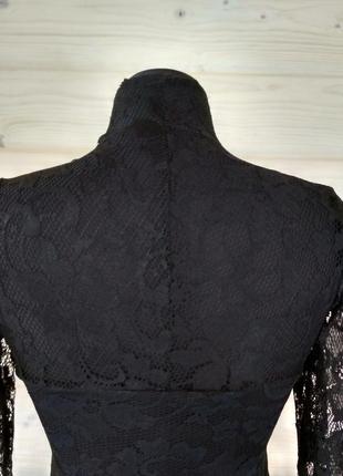 2фирменное гипюровое кружевное ажурное вечернее маленькое чёрное платье4 фото