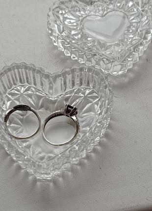 Доза серця bohemia кришталь прозорий для кілець для весілля сердце