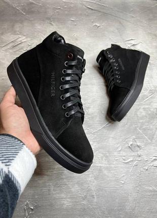 Зимние мужские кроссовки  black (мех) 40-41-43-44