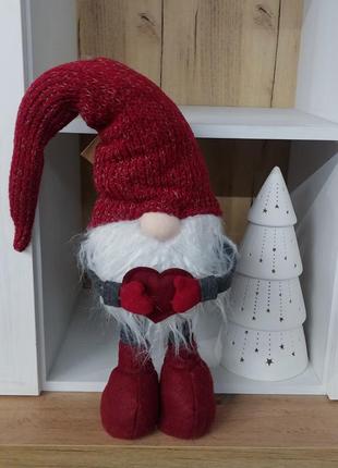 Гном 95 см. новорічний на телескопічнних ніжкаж ельф єльф дід мороз санта гномик...