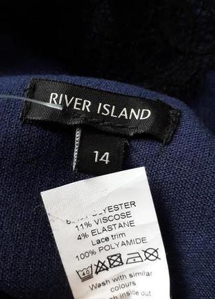 Женский синий нарядный вечерний комбинезон с шортами ромпер платье river island лето весна4 фото