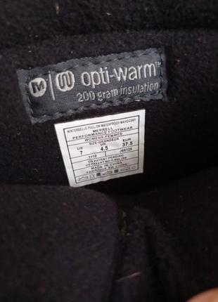 Чоботи черевики снігоходи ботінки merrell winterbelle opti-warm 200g/ розм.37,5 (23см) оригінал4 фото