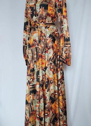 Винтажное эксклюзивное длинное платье quad(размер 36-38)