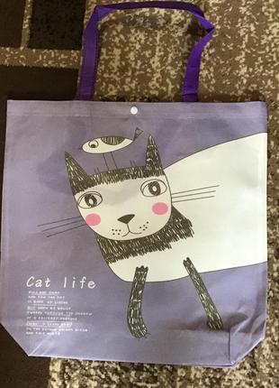 Гарний еко пакет сумка cat
