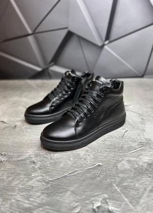 Зимние мужские кроссовки tommy hilfiger black (мех) 40-41-42-43-44-452 фото