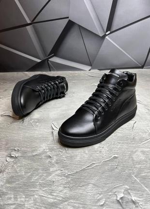 Зимние мужские кроссовки tommy hilfiger black (мех) 40-41-42-43-44-453 фото