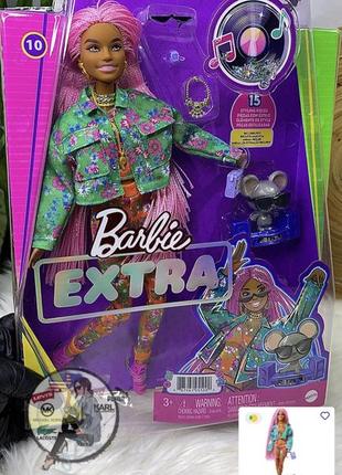 Лялька barbie "екстра" з рожевими дредами