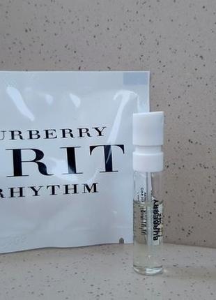 Burberry brit rhythm for her💥оригинал миниатюра пробник mini vial spray 2 мл книжка