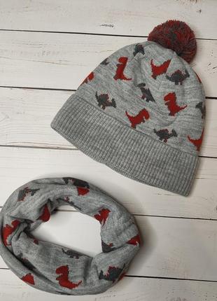 Шапка та хомут із динозаврами