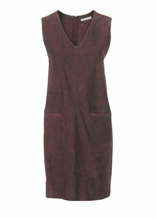 Нове шкіряне замшеве сукня сарафан stefanel,оригінал2 фото