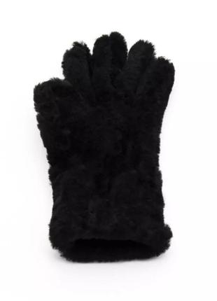 Натуральные кожаные перчатки на натуральной овчине меховые кожаные перчатки дубленка корея7 фото