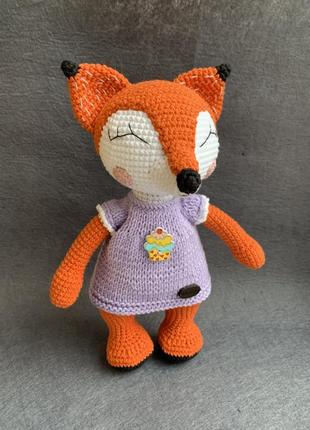 В’язана іграшка лисичка лисиця лиса вязаная игрушка