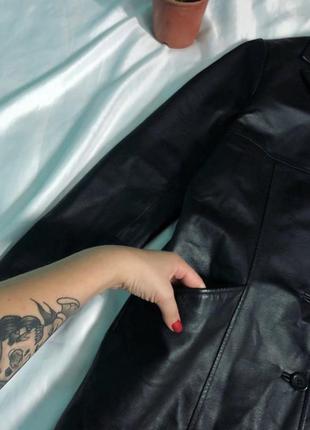 Вінтажний піджак з натуральної шкіри5 фото