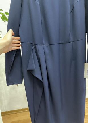 Синя сукня lesya з золотим паском2 фото