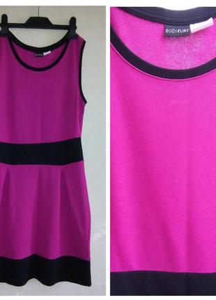 Платье, сарафан, bonprix, розовое с черными вставками1 фото