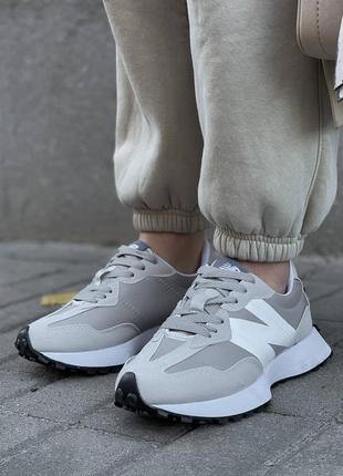 Женские кроссовки new balance 327 silver white