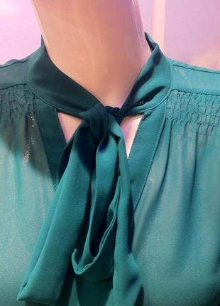 Изумрудная блузка, полупрозрачная блузка bonprix3 фото