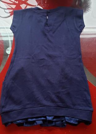 Fagottino италия детское платье синее девочке 2-3г 92-98см новое3 фото
