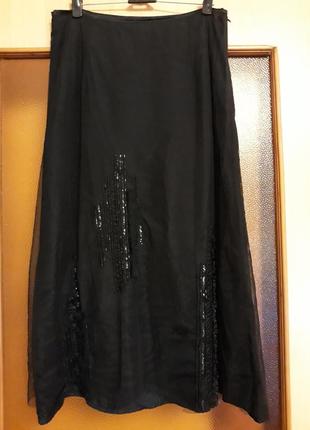 Спідниця сітка з аплікацією