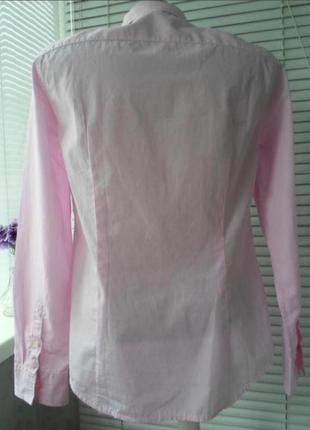 Нежно - розовая рубашка в полоску3 фото