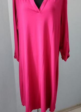 Плаття  великий розмір рожевий колір1 фото