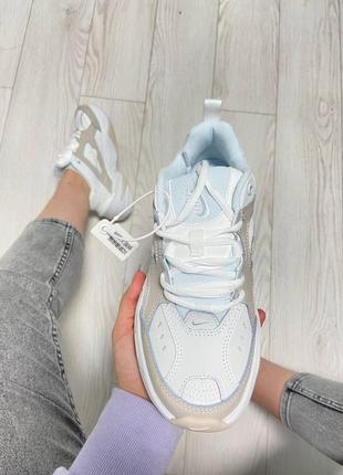 Женские кожаные кроссовки nike m2k tekno phantom summit white #найк2 фото