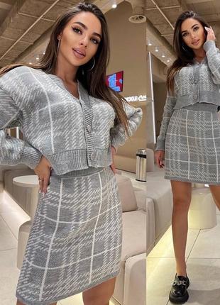 Теплий костюм клітинка