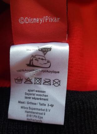 Disney pixar машинки молния макквин mcqueen шапка бини шапочка мальчику 2-3-4г3 фото