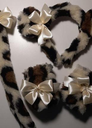 Вушка хвостик тигра. вушка тигра. костюм тигра для дівчинки. обруч на голову вушка тигра. маска тигр