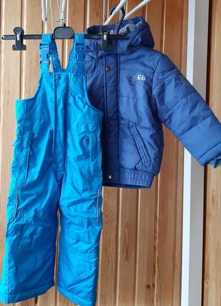 Детский комбинезон раздельный зимняя куртка+полукомбинезон водонепроницаемый брюки лыжные горнолыжные костюм комплект