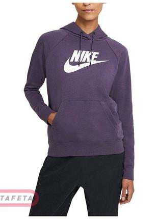 Женская спортивная толстовка худи свитшот кофта фиолетовий найк nike w nsw essntl flc gx hoodie